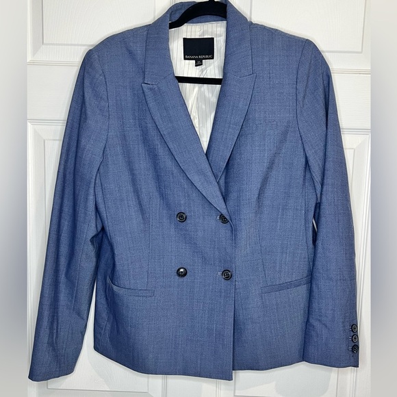 Banana Republic Women’s double breasted blue blazer - Sz. 12 - Picture 1 of 9